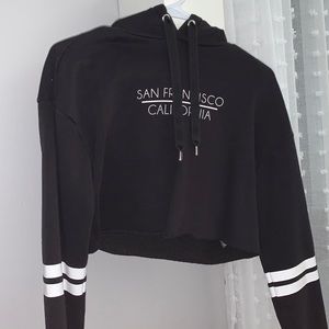 SAN FRANCISCO CALIFORNIA CROP HOODIE